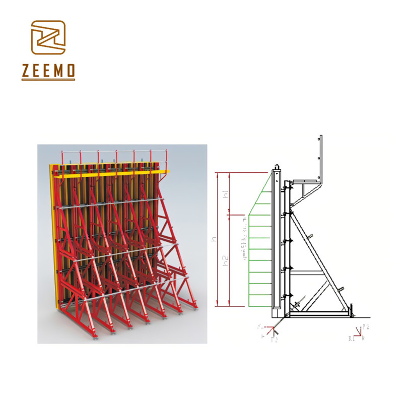 Sistema de encofrado de soporte de pared simple ZEEMO-Concrete