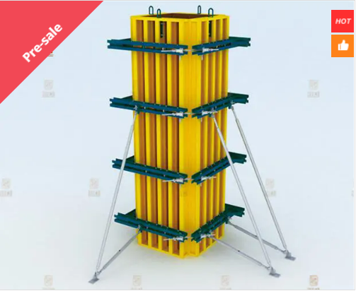 La instalación y conservación del encofrado de columnas.