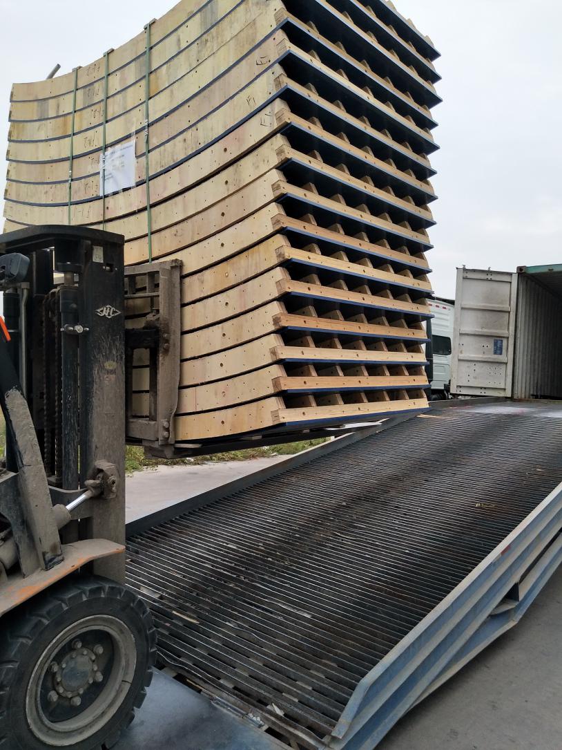 Encofrado de tanque de construcción de hormigón de pared curvada de madera contrachapada para construcción