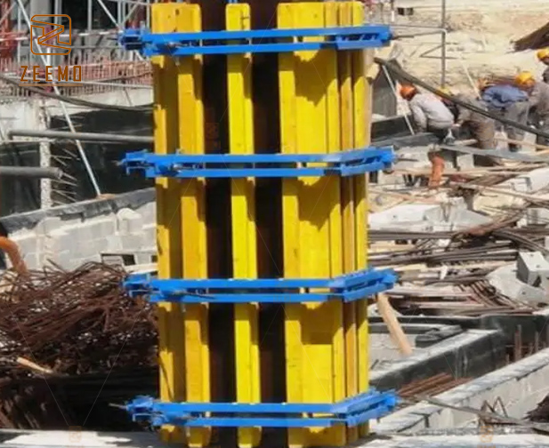 Encofrado de madera de columna de hormigón reutilizable para molde de paredes y columnas