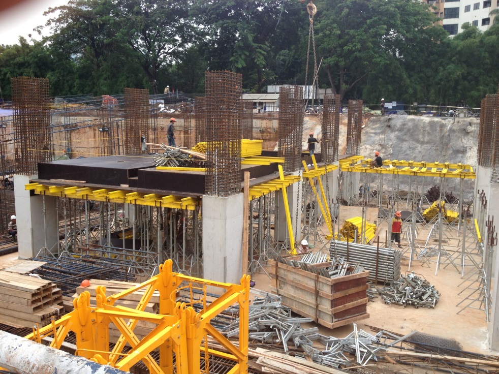 Encofrado de columna de muelle Encofrado de caja de columna Forma de cuadrilla para construcción