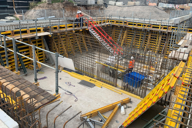 Molde de muro de hormigón de encofrado de construcción de vigas de madera H20