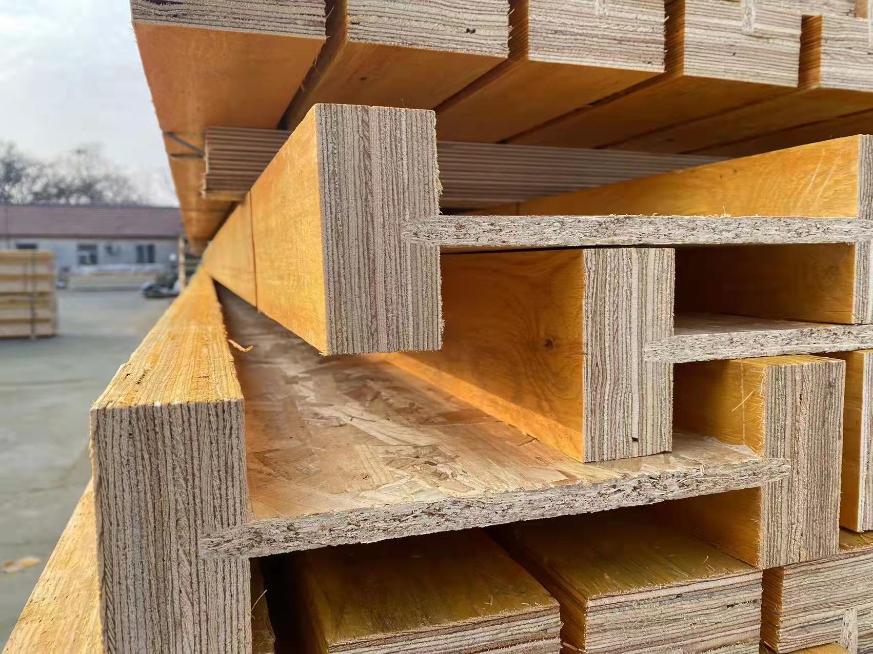 Diseño moderno LVL Brida i Viga Tablero OSB Material de madera con acabado directo de fábrica para productos de construcción de viviendas