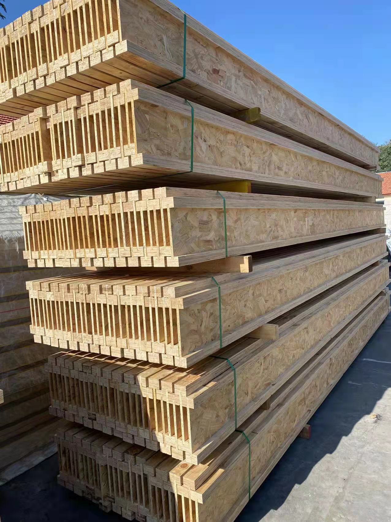 Diseño moderno LVL Brida i Viga Tablero OSB Material de madera con acabado directo de fábrica para productos de construcción de viviendas