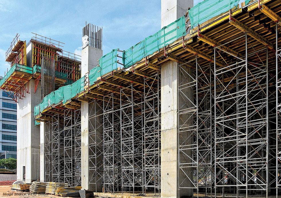 Andamios de construcción Zeemo, tipos de andamios de escalera, andamio galvanizado