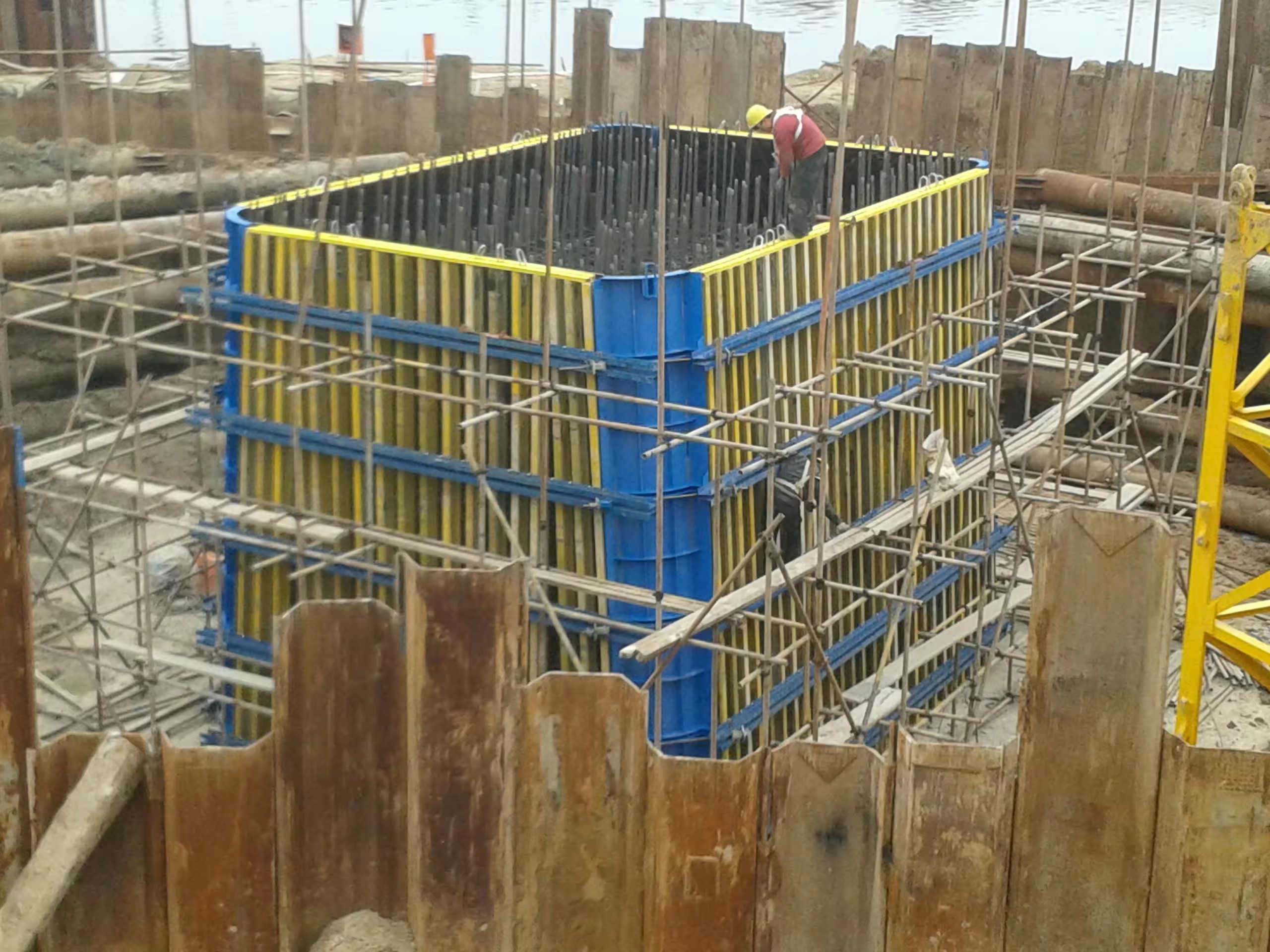 Encofrado de amarre de pared plana de construcción de hormigón