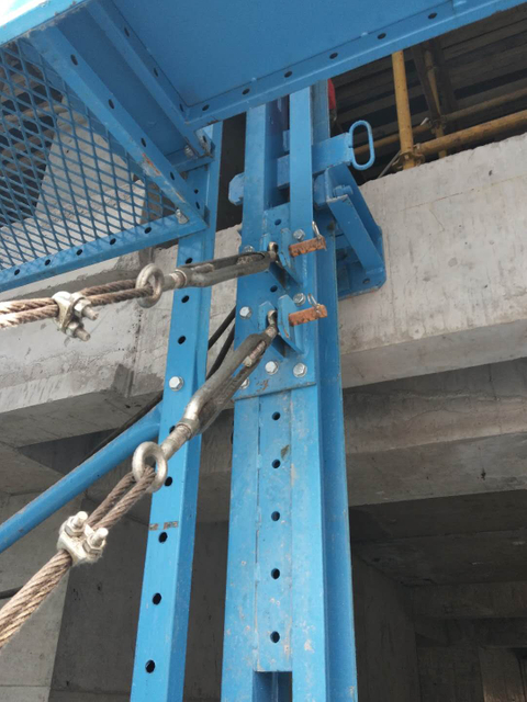 Construcción de alta eficiencia Sistema de autoevaluación Alta construcción de plataformas de andamios de acero eléctrico móvil