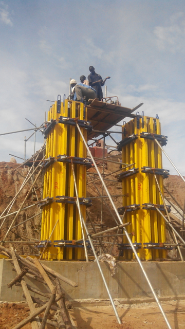 Encofrado de columna de hormigón ajustable con marco de acero de diseño moderno, venta directa de fábrica