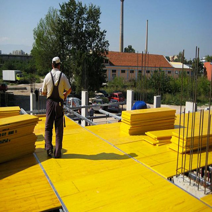 Tableros de madera contrachapada de encofrado amarillo de 3 capas DOKA Panel de encofrado de tres capas de 27 mm para construcción