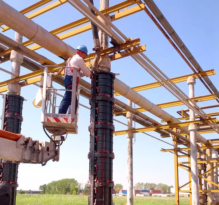 Encofrado de columna de hormigón de plástico ABS ajustable para infraestructura de construcción