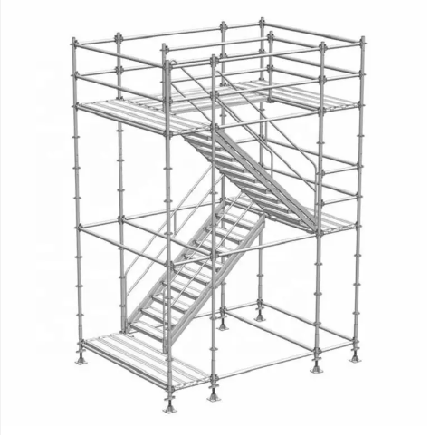 Sistemas de andamios de escalera galvanizados de venta directa de fábrica para muestras de construcción de alta calidad