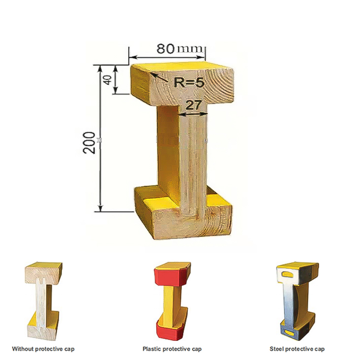 Viga de madera de abeto impermeable H20 de encofrado amarillo