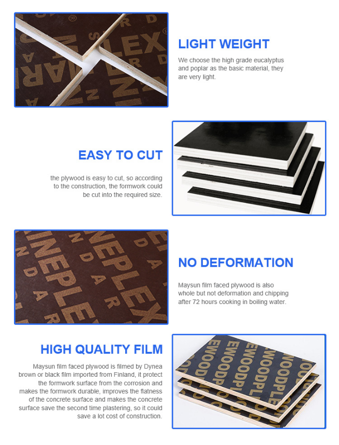 madera contrachapada con revestimiento de pel&iacute;cula