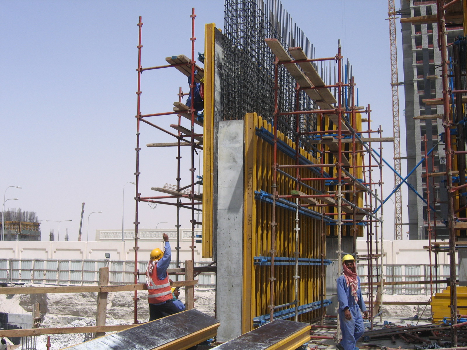 Encofrado de amarre de pared plana de construcción de hormigón