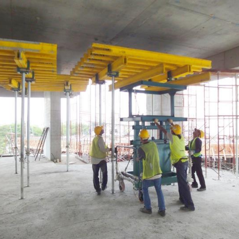 Sistema modular de encofrado de losa de construcción de gran altura, sistema de encofrado de mesa con vigas H20 para construcción de pisos de hormigón
