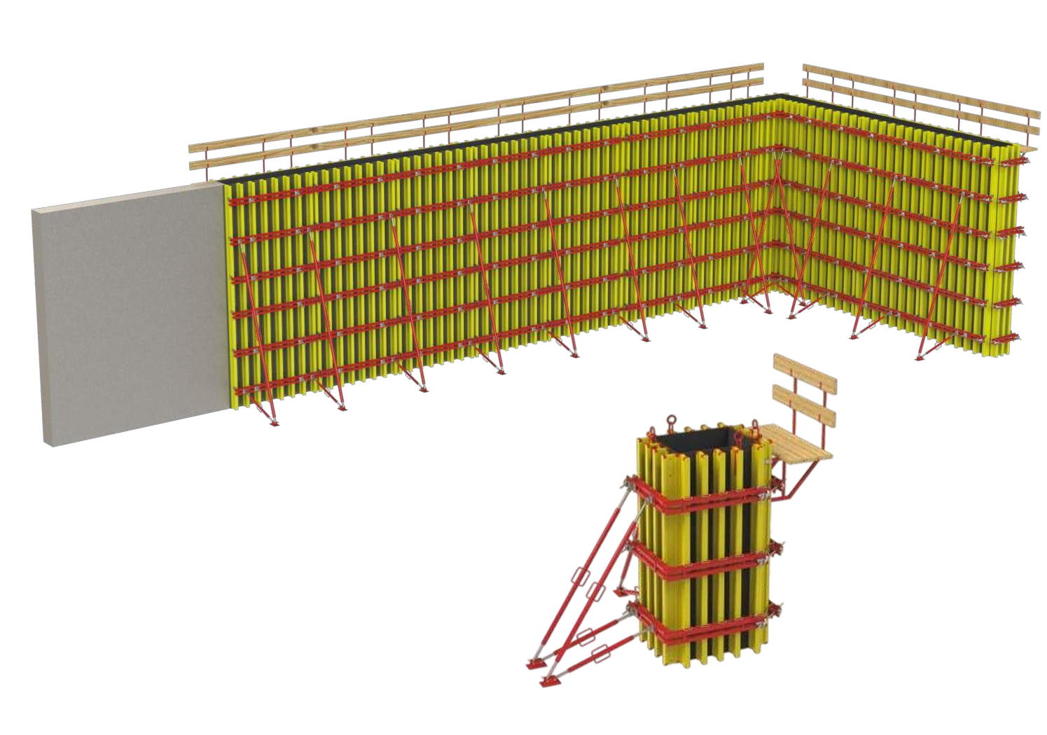 Encofrado de columna y viga H20 