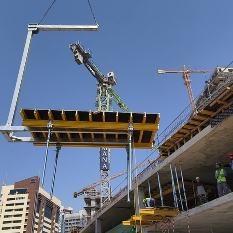 Sistema modular de encofrado de losa de construcción de gran altura, sistema de encofrado de mesa con vigas H20 para construcción de pisos de hormigón