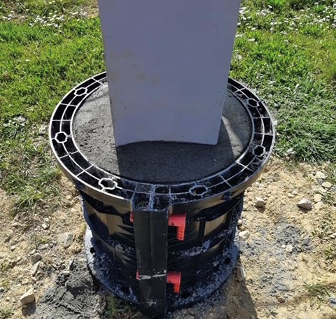 Proyecto de construcci&oacute;n de hormig&oacute;n con columna redonda ZEEMO ABS