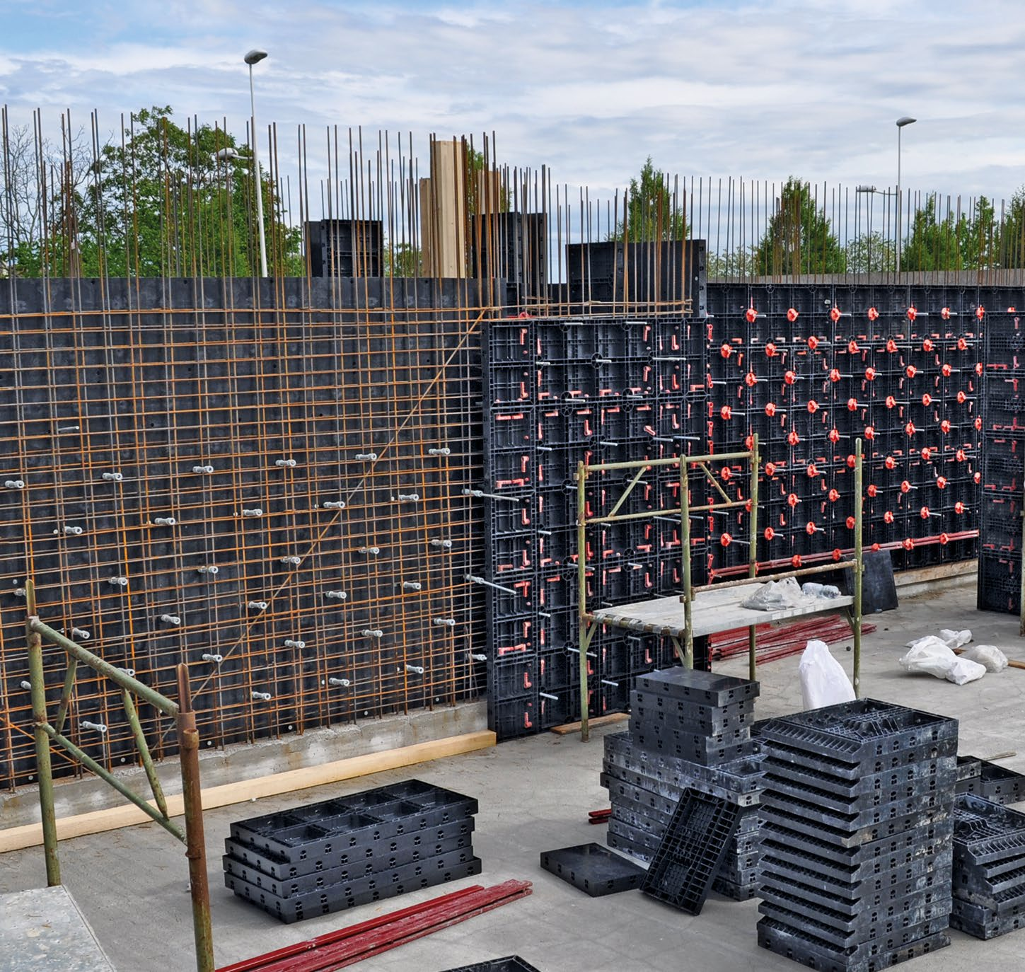 Encofrado de pl&aacute;stico ABS para construcci&oacute;n residencial
