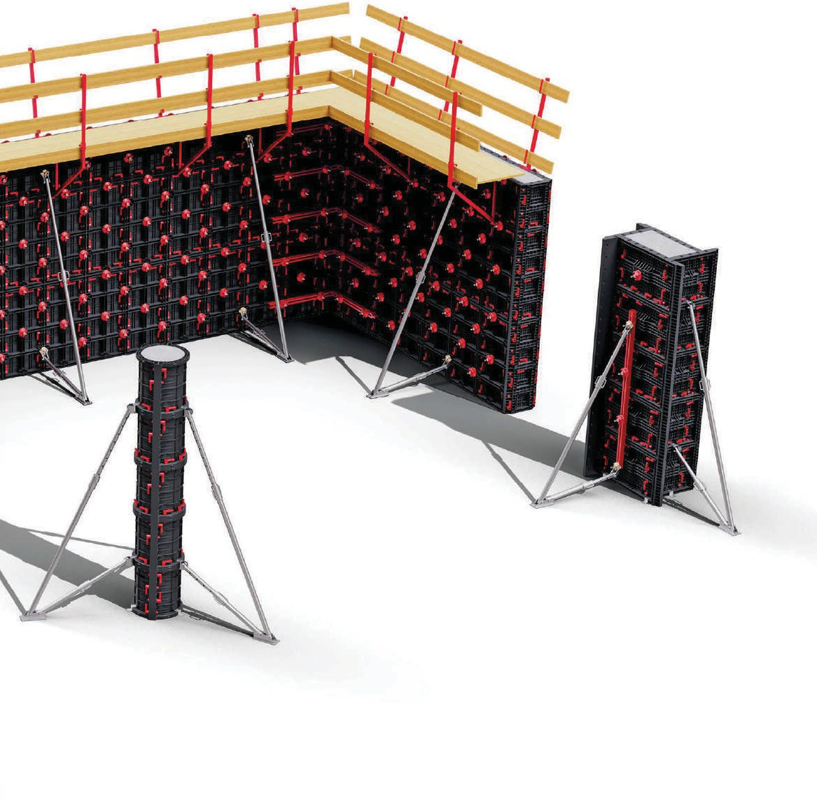 Sistema modular de encofrado de pl&aacute;stico ABS ZEEMO